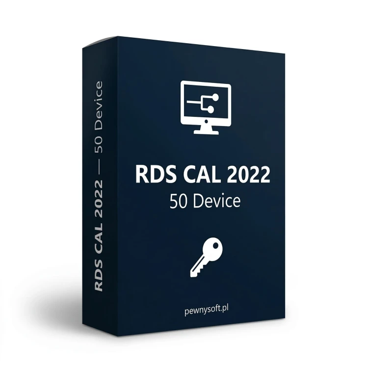 Microsoft Windows Server 2022 RDS CAL – pudełko produktu, licencja cyfrowa ESD, 50 urządzeń