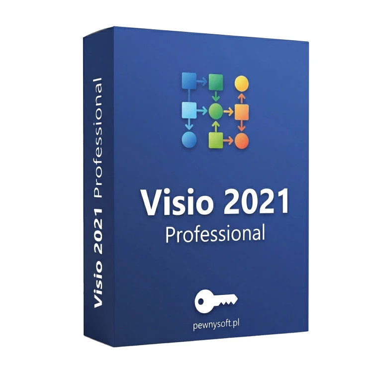 Microsoft Visio 2021 Professional – pudełko produktu, licencja cyfrowa ESD na 1 stanowisko