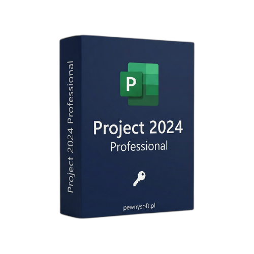 Microsoft Project 2024 Professional – pudełko produktu, licencja cyfrowa ESD na 1 stanowisko