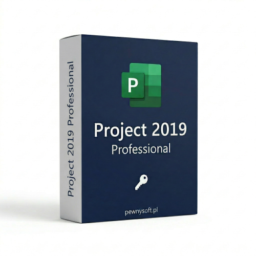 Microsoft Project 2019 Professional – pudełko produktu, licencja cyfrowa ESD na 1 komputer PC