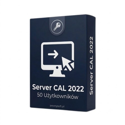 Microsoft Windows Server 2022 CAL – pudełko produktu, licencja dostępowa na 50 użytkowników