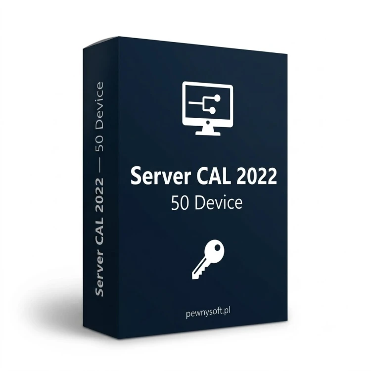 Microsoft Windows Server 2022 CAL – pudełko produktu, licencja cyfrowa ESD, 50 urządzeń